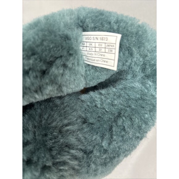 Womens UGG Boots Bailey Button Tall Triplet Teal Suede Boho Festival Rare Color6 - Picture 14 of 16